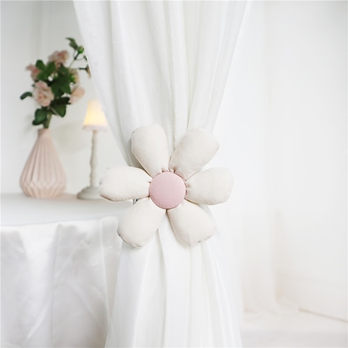

1 Piece Cute Flower Curtain Clip Buckle Decorative Draperies Holdback
