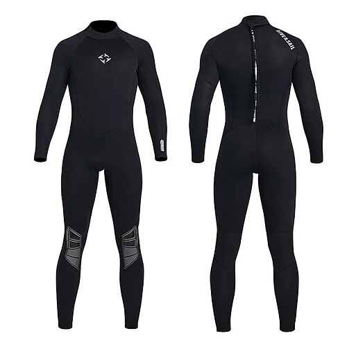 

Dive&Sail Men's Full Wetsuit 3mm SCR Neoprene Diving Suit Thermal Warm Windproof UPF50 High Elasticity Long Sleeve Full Body Back Zip - Swimming Diving Surfing Scuba Solid Color Spring Summer Winter
