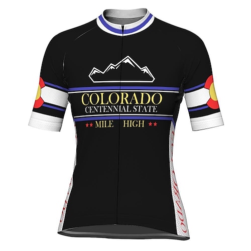 

21Grams Women's Short Sleeve Cycling Jersey Graphic Bike Top Mountain Bike MTB Road Bike Cycling Black Spandex Polyester Breathable Quick Dry Moisture Wicking Sports Clothing Apparel / Athleisure