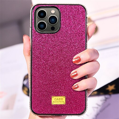 

Phone Case For Apple Back Cover iPhone 13 Pro Max 12 11 SE 2022 X XR XS Max 8 7 Rhinestone Glitter Shine Anti-Scratch Crystal Diamond TPU PC