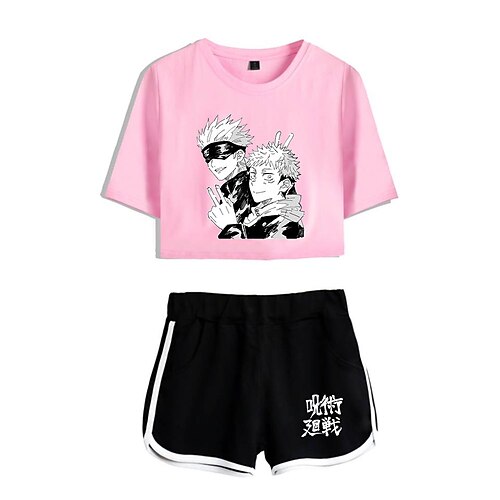 

Inspired by Jujutsu Kaisen Gojo Satoru Outfits Crop Top 100% Polyester Anime Harajuku Graphic Shorts For Women's