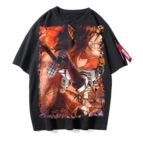 

Inspired by Attack on Titan Eren Jaeger Mikasa Ackerman Levi·Ackerman Cosplay Costume T-shirt Polyester / Cotton Blend Pattern Harajuku Graphic Kawaii T-shirt For Men's / Women's / Couple's