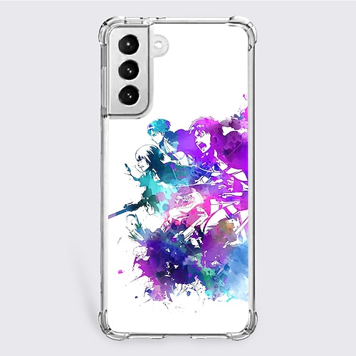 

Attack on Titan Anime Phone Case For Samsung Galaxy A73 A53 A33 S22 Ultra Plus S21 FE S20 A72 A52 A42 Unique Design Protective Case Shockproof Dustproof Transparent Back Cover TPU