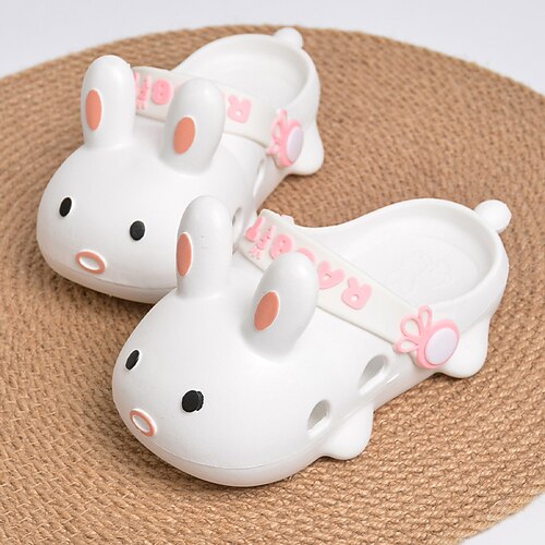 

Boys Girls' Sandals Sports Outdoors Casual Daily Beach PVC Breathability Non-slipping Slippers Little Kids(4-7ys) Casual Daily Water Shoes LeisureSports White Summer