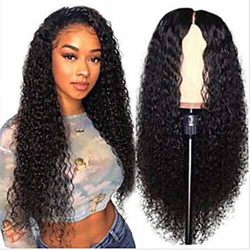 

Remy Human Hair 4x4 Lace Front Wig Free Part Brazilian Hair Curly Natural Wig 150% Density Natural Hairline For Women Human Hair Lace Wig ishow hair / Daily Wear