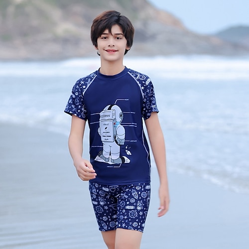 

Kids Boys Two Piece Swimwear Outdoor Galaxy Active Bathing Suits 10-13 Years Spring Navy Blue