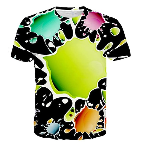 

Kids Boys T shirt Graphic Outdoor 3D Print Short Sleeve Active 3-12 Years Spring Black White