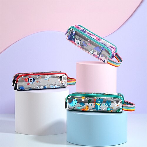 

Pencil Cases Waterproof Wear-Resistant Transparent TPU for School Office Student