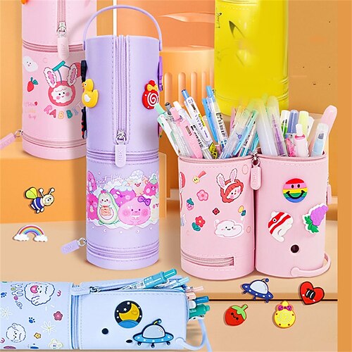 

PencilCasePenPouchMarkerBag Waterproof Cartoon Cute Silicon for School Student Kids