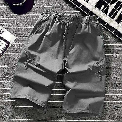 

Men's Cargo Shorts Hiking Shorts Summer Outdoor Regular Fit Breathable Soft Shorts Capri Pants Bottoms Pocket Elastic Waist Black Army Green Cotton Running Camping / Hiking / Caving M L XL XXL XXXL