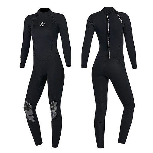 

Dive&Sail Women's Full Wetsuit 3mm SCR Neoprene Diving Suit Thermal Warm UPF50 Quick Dry High Elasticity Long Sleeve Full Body Back Zip - Swimming Diving Surfing Scuba Solid Color Spring Summer