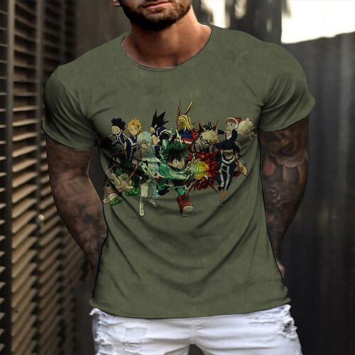 

Inspired by My Hero Academia Boko No Hero Bakugou Katsuki Deku T-shirt Anime 100% Polyester Anime Classic Retro Vintage T-shirt For Men's