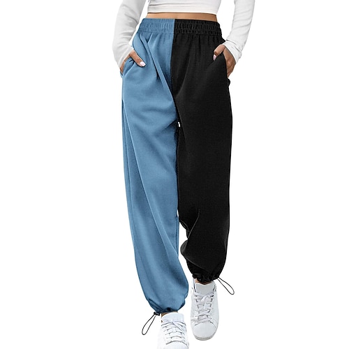 

2021 signore casual moda stampa fibbia regolazione sport pantaloni tasca vita alta sport jogger pantaloni casual gambe larghe.