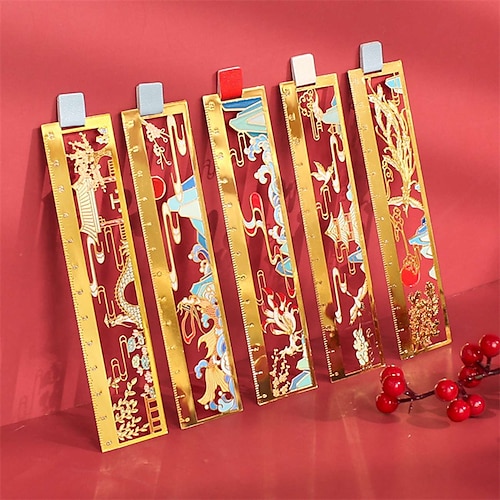 

Metal Bookmark Geometrical Creative Delicate Page Markers Metal Retro Aesthetic Bookmark for Student Women Gifts 12.82.9 inch