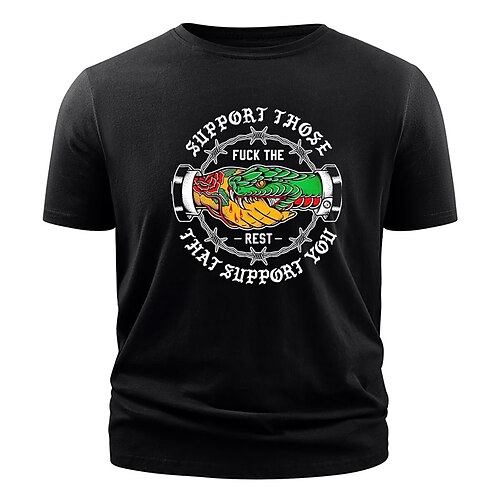 

Men's T shirt Hot Stamping Letter Round Neck Casual Daily Print Short Sleeve Tops Simple Basic Blue Black Gray