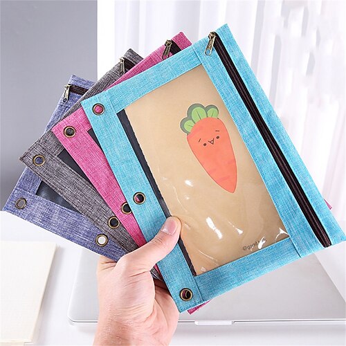 

4 Pcs Pencil Pouch Slim Wear-Resistant Lightweight Oxford Cloth for School Office Student