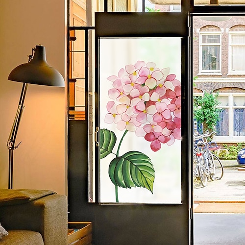 

Plants Pattern Window Film Home Bedroom Bathroom Glass Window Film Stickers Self Adhesive Sticker 116 x 60CM Wall Stickers for Bedroom Living Room