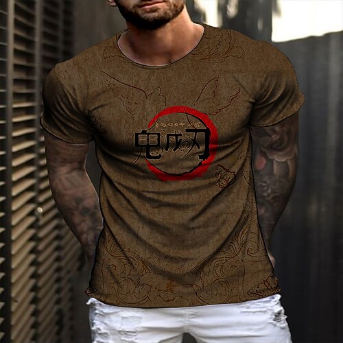 

Inspired by Demon Slayer: Kimetsu no Yaiba Uzumaki Naruto T-shirt Anime 100% Polyester Anime Classic Retro Vintage T-shirt For Men's