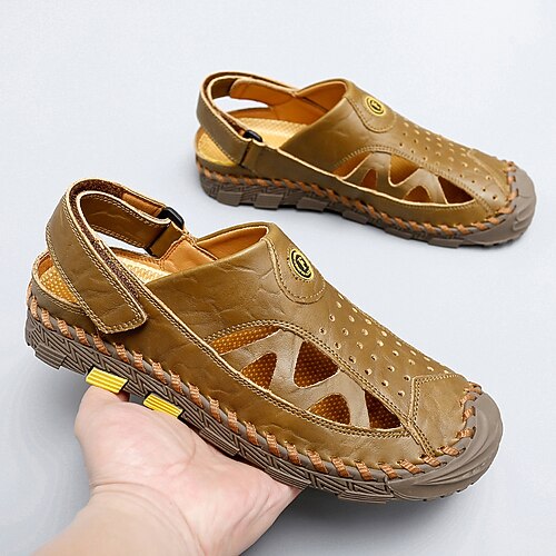 

Men's Sandals Sneakers Casual Classic Daily Office Career PU Booties / Ankle Boots Black Gray Khaki Spring Summer