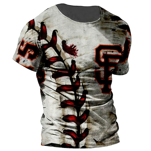 

Men's Unisex T shirt 3D Print Abstract Graphic Prints Crew Neck Street Daily Print Short Sleeve Tops Casual Vintage Designer Big and Tall Gray