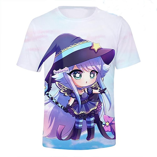 

Anime Gacha Life T-shirt Moe Muu Funneh Krew Unisex Casual Short