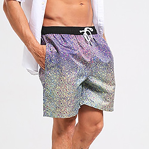 

Homme Short de bain Short de Bain Natation Séchage rapide Poids Léger Short de bain Maillot de bain Avec poches Doublure en maille Cordon Natation Surf Plage Sports nautiques Imprimé Eté / Elastique