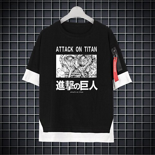 

Inspired by Attack on Titan Eren Jaeger Wings of Freedom Cosplay Costume T-shirt Polyester / Cotton Blend Pattern Harajuku Graphic Kawaii T-shirt For Men's / Women's / Couple's