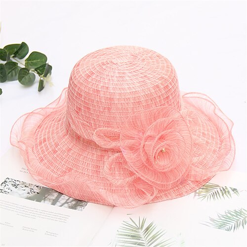 

Women's Chic Modern Bucket Hat Sun Hat Party Dailywear Holiday Floral Floral Purple Pink Hat Portable Windproof Comfort
