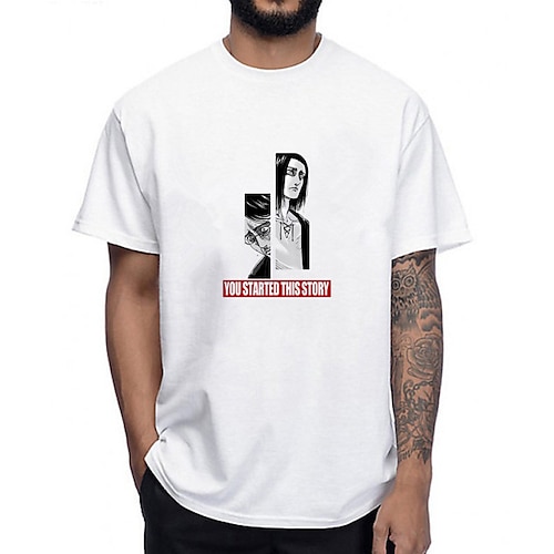 

Inspired by Attack on Titan Eren Yeager Levi·Ackerman T-shirt Anime 100% Polyester Anime Harajuku Graphic Kawaii T-shirt For Men's / Women's / Couple's