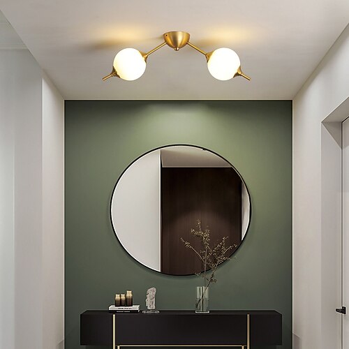 

22 cm geometrisk form taklampe led kobber kunstnerisk stil vintage stil moderne 220-240v