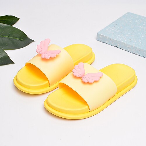 

Boys Girls' Sandals Casual Beach PVC Breathability Non-slipping Slippers Little Kids(4-7ys) Casual Daily Beach Indoor Yellow Summer