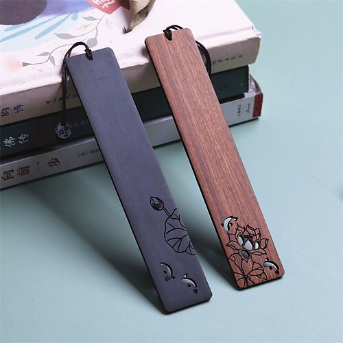 

Wood Bookmark Plant Pagination Mark Wood Retro Aesthetic Chinese Style Bookmark for Student Women Gifts 14.22.7 inch
