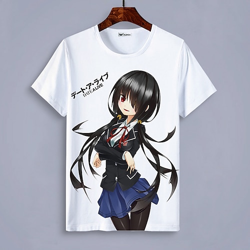 

Inspired by Date A Live Tokisaki Kurumi Cosplay Costume T-shirt 100% Polyester Pattern Harajuku Graphic Kawaii T-shirt For Men's / Women's / Couple's