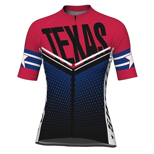 

21Grams Women's Cycling Jersey Short Sleeve Bike Top with 3 Rear Pockets Mountain Bike MTB Road Bike Cycling Breathable Quick Dry Moisture Wicking Reflective Strips Red Polka Dot Polyester Spandex