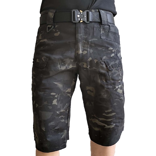 

Men's Cargo Shorts Tactical Work Shorts Multi Pocket Multiple Pockets Camouflage Comfort Breathable Knee Length Casual Daily Cotton Blend Fashion Streetwear Black Khaki