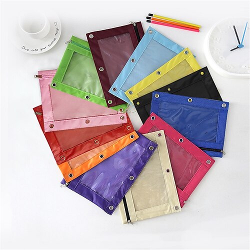 

10 Pcs Pencil Pouch Slim Wear-Resistant Lightweight Oxford Cloth for School Office Student