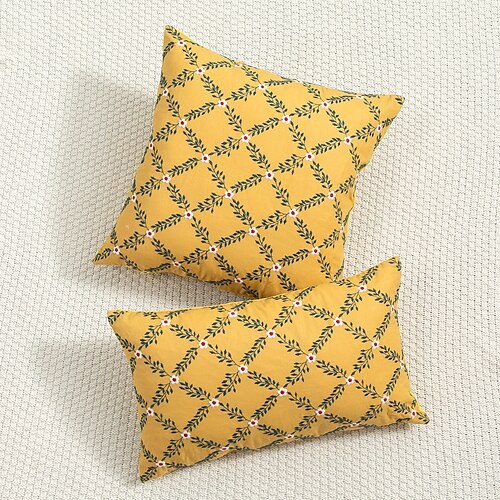 

Plant Flower Embroidery Pillow Cover 1 Piece