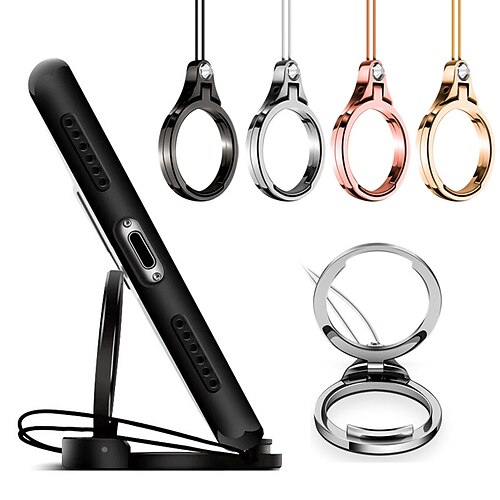 

Universal metal Lanyard For Keys Phones Strap for iPhone 13 12 pro max 7 Plus Keycord Lanyards Finger Mobile Holder Stand Accessories