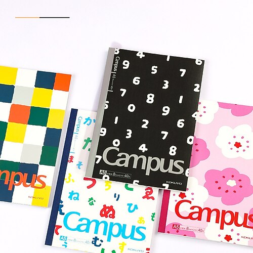 

4 pcs Journal Notebook Lined A5 5.8×8.3 Inch B5 6.9×9.8 Inch Simplicity Paper SoftCover Portable 40 Pages Notebook for School Office Business