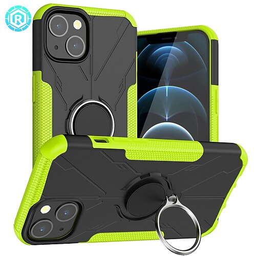 

Phone Case For Apple Back Cover iPhone 13 12 11 Pro Max X XR XS Max Bumper Frame Kickstand Military Grade Protection Geometric Pattern Armor TPU PC
