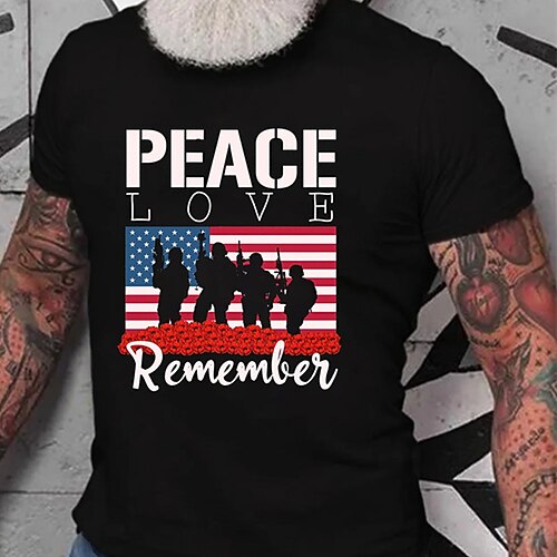 

Men's T shirt Hot Stamping Graphic Letter Crew Neck Street Casual Print Short Sleeve Tops Basic Fashion Classic Comfortable Black Dark Gray