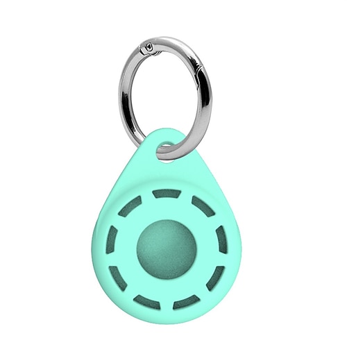 

Phone Case For Apple AirTag AirTag Case AirTag With Keychain Anti-lost Locator Tracker Solid Colored Silicone