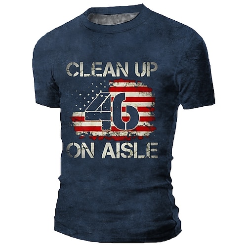 

Men's Unisex T shirt 3D Print Graphic Prints National Flag Letter Crew Neck Street Daily Print Short Sleeve Tops Casual Designer Big and Tall Sports Green Blue Black