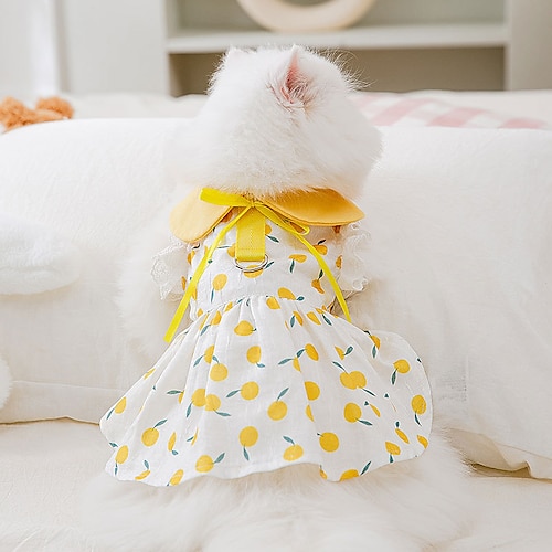 

Dog Cat Dress Fruit Fashion Cute Sports Casual / Daily Dog Clothes Puppy Clothes Dog Outfits Soft White Costume for Girl and Boy Dog Cotton XS S M L XL XXL