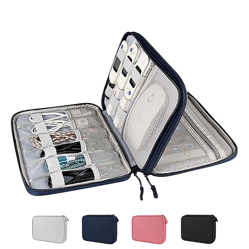 

Travel Electronics Accessories Organizer Bag Portable Digital Storage Bag for CablePower BankCharger CordsMouseAdapterEarphones and More Out-Going BusinessTravel Gadget Bag