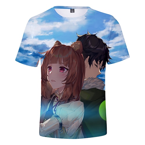 

Inspired by The Rising of the Shield Hero Naofumi Iwatani Cosplay Costume T-shirt 100% Polyester Pattern Harajuku Graphic Kawaii T-shirt For Men's / Women's / Couple's
