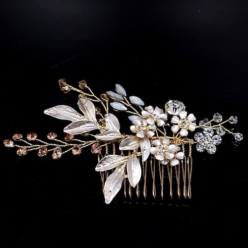 

Hair Combs Headdress Headpiece Alloy Wedding Special Occasion Wedding With Imitation Pearl Headpiece Headwear