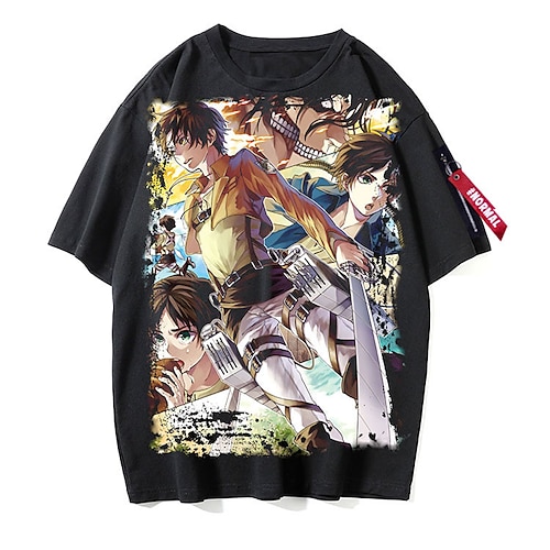 

Inspired by Attack on Titan Eren Jaeger Mikasa Ackerman Levi·Ackerman Cosplay Costume T-shirt Polyester / Cotton Blend Pattern Harajuku Graphic Kawaii T-shirt For Men's / Women's / Couple's