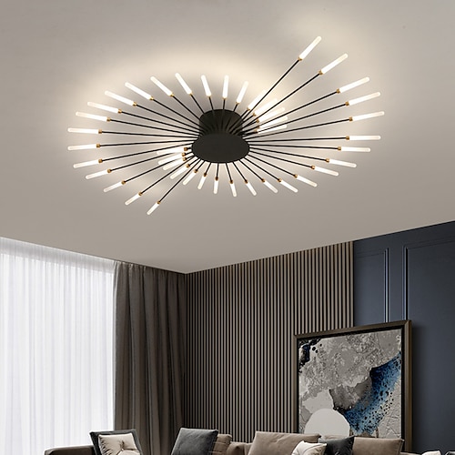 

128 cm klynge design loftslamper led 42-lys nordisk stil metal lakerede finish moderne 220-240v