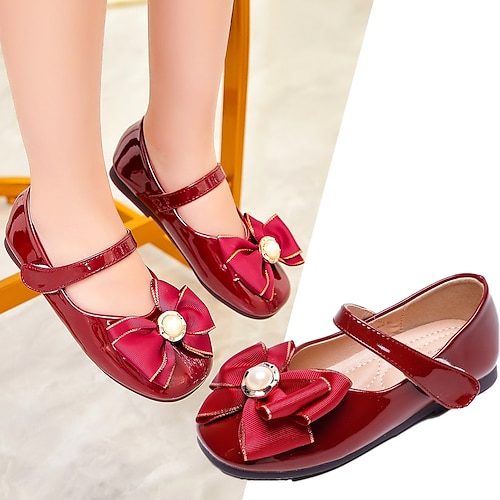 

Girls' Flats Dress Shoes Flower Girl Shoes Princess Shoes School Shoes Leather PU Portable Shock Absorption High Elasticity Princess Shoes Big Kids(7years ) Little Kids(4-7ys) Daily Walking Shoes